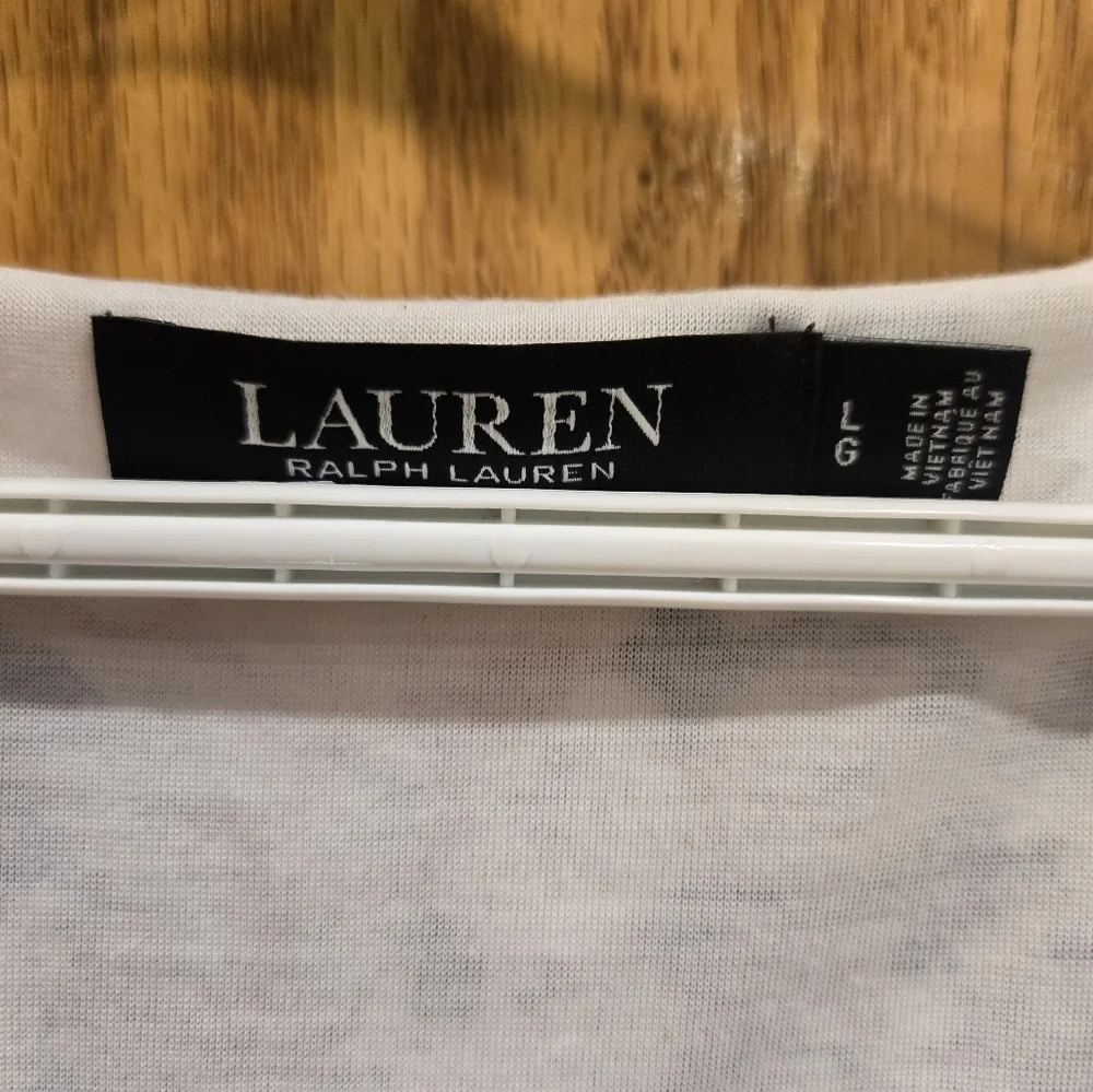 NWOT Ralph Lauren Black Label Multicolor Floral Midi Dress In Linen&Viscose Sz L - Picture 7 of 11